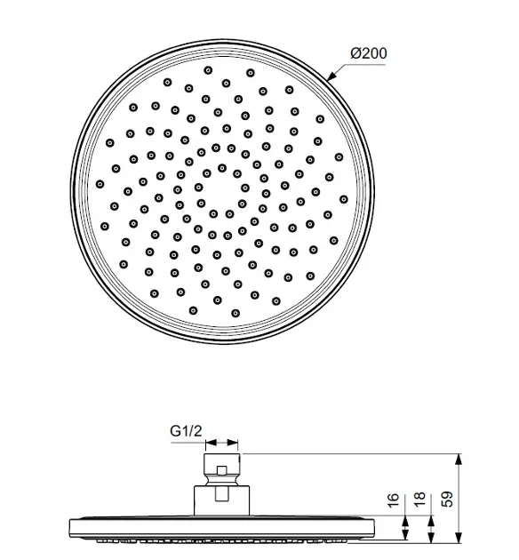 Ideal Standard - Idealrain - Fejzuhany - BD140XG – 2. kép
