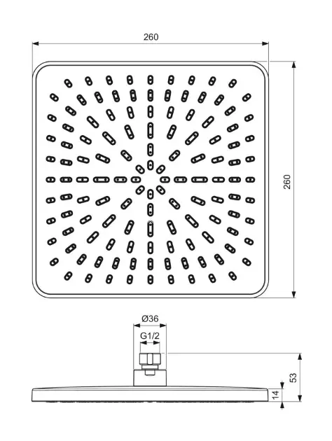 Ideal Standard - Idealrain - Fejzuhany - BE220AA – 2. kép