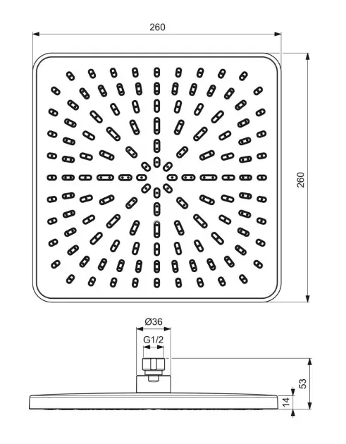Ideal Standard - Idealrain - Fejzuhany - BE222AA – 2. kép