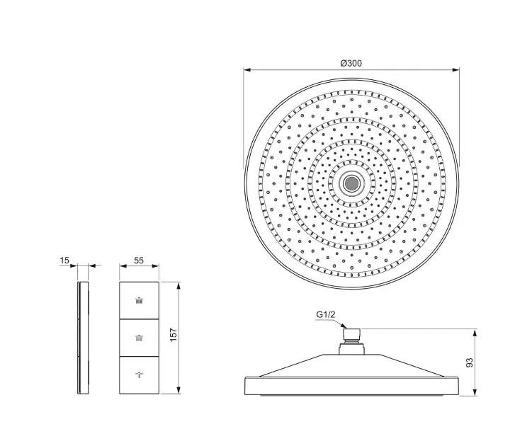 Ideal Standard - Idealrain Solos - Fejzuhany - A7889A5 – 2. kép