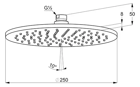 Kludi - A-Qa - Fejzuhany - 64325N2-00 – 2. kép