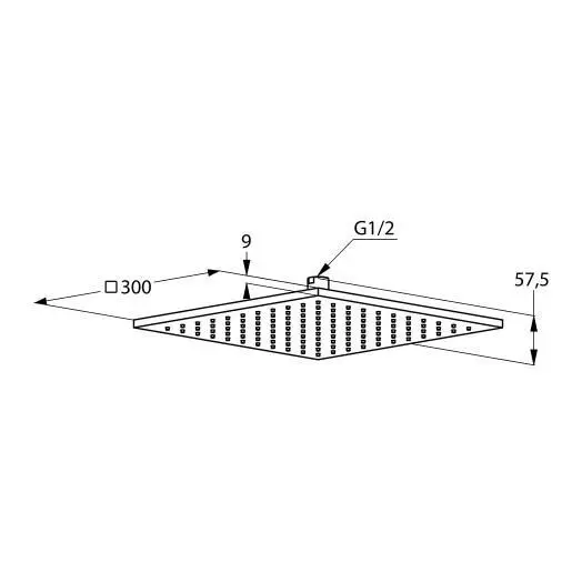 Kludi - A-Qa - Fejzuhany - 6443005-00 – 2. kép