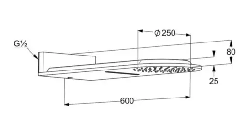 Kludi - A-Qa - Fejzuhany - 6488091-00 – 2. kép