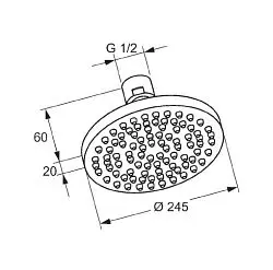 Kludi - A-Qa - Fejzuhany - 6651105-00 – 2. kép