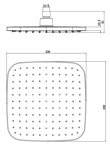 Novaservis - Overhead showers - Fejzuhany - RUP/580,5 – 2. kép
