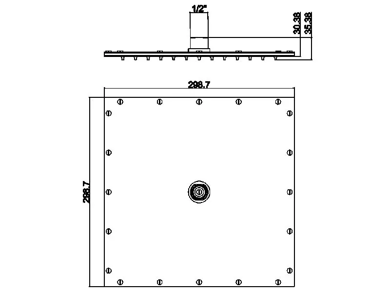 Novaservis - Overhead showers - Fejzuhany - RUPV/246,0 – 2. kép