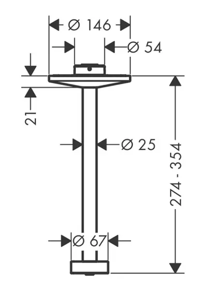 Axor - One - Zuhanyfej kar - 48496950 – 2. kép
