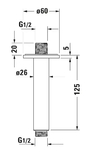 Duravit - Equipment and accessories - Zuhanyfej kar - UV0670022000 – 2. kép