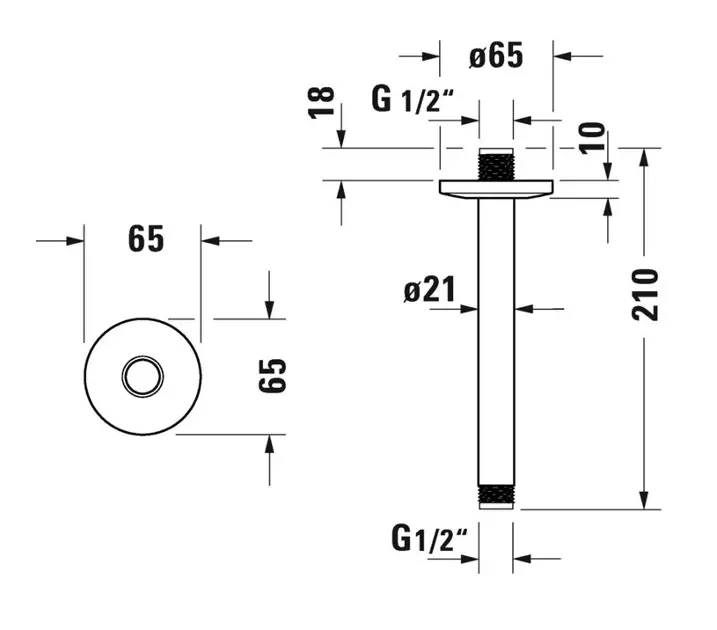 Duravit - Equipment and accessories - Zuhanyfej kar - UV0670025046 – 2. kép