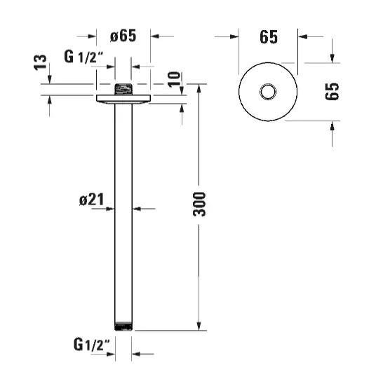 Duravit - Equipment and accessories - Zuhanyfej kar - UV0670026034 – 2. kép