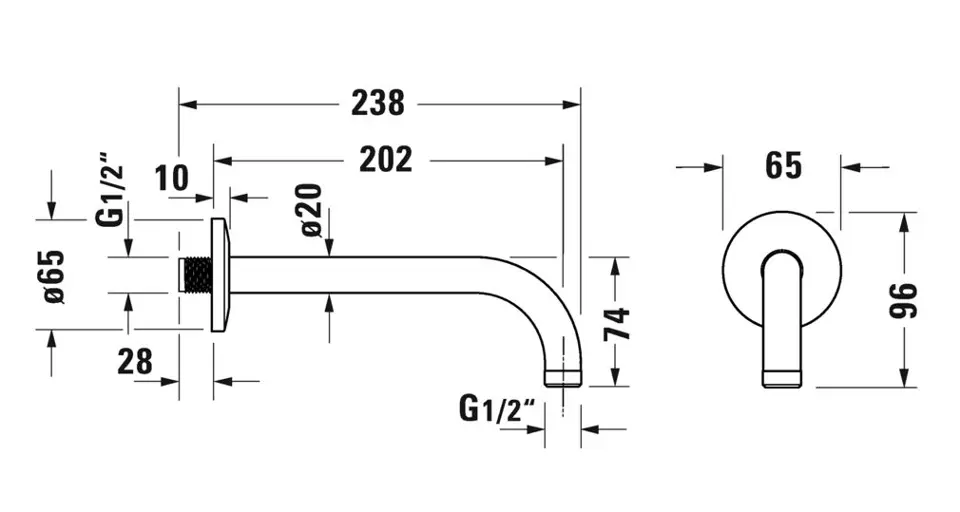 Duravit - Equipment and accessories - Zuhanyfej kar - UV0670027010 – 2. kép