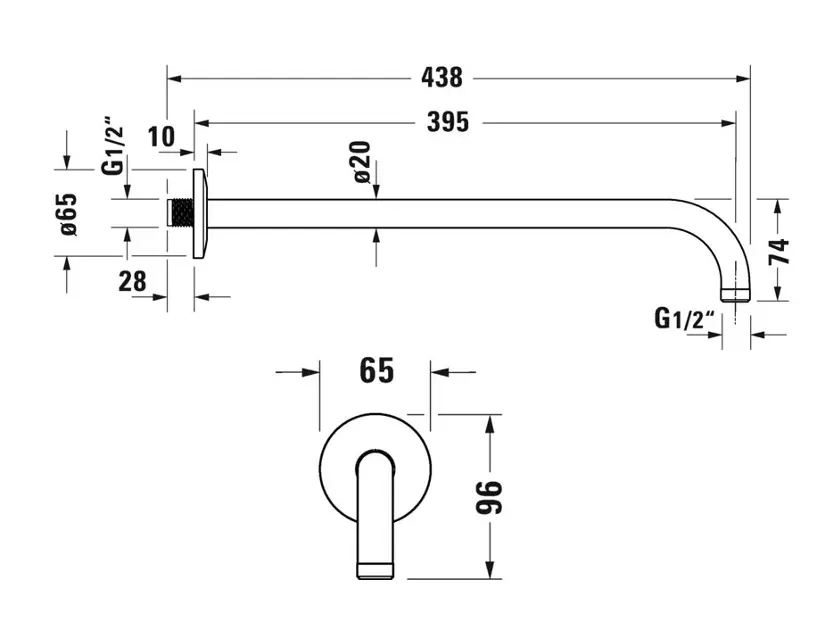Duravit - Equipment and accessories - Zuhanyfej kar - UV0670028046 – 2. kép