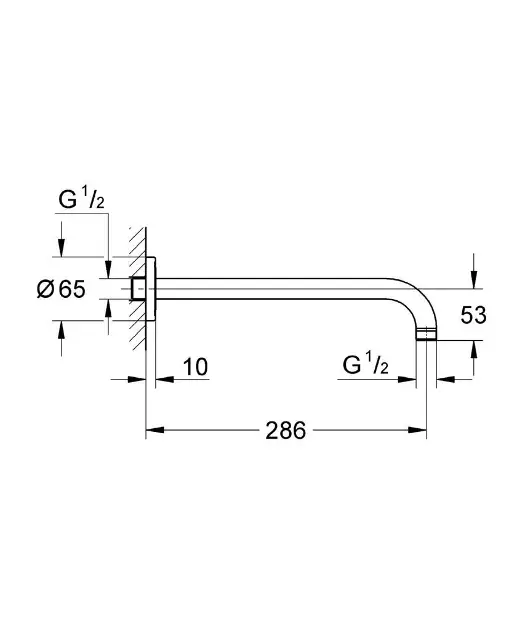 Grohe - Rainshower - Zuhanyfej kar - 28576000 – 2. kép