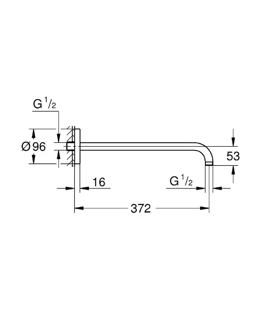 Grohe - Rainshower - Zuhanyfej kar - 28982000 – 2. kép
