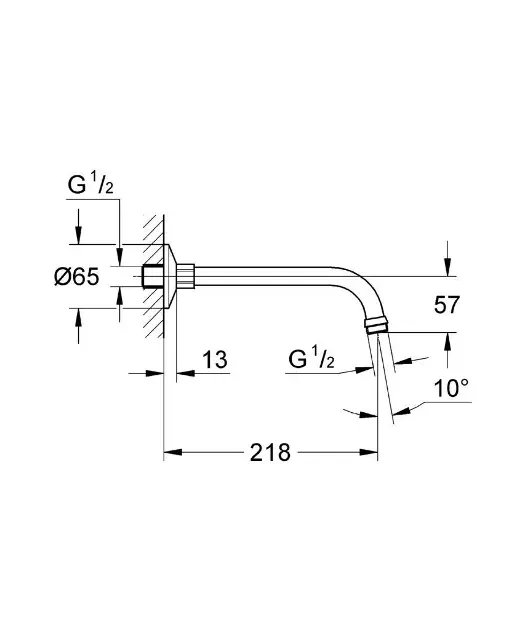 Grohe - Relexa - Zuhanyfej kar - 27406000 – 2. kép