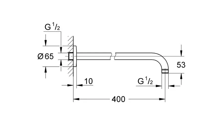 Grohe - Tempesta - Zuhanyfej kar - 27851000 – 2. kép