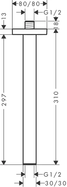 Hansgrohe - Accessories - Zuhanyfej kar - 24339000 – 2. kép
