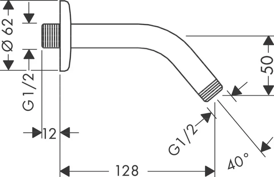 Hansgrohe - Aktiva - Zuhanyfej kar - 27411000 – 2. kép