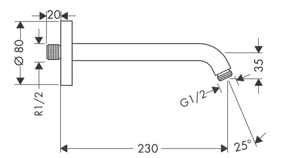 Hansgrohe - Aktiva - Zuhanyfej kar - 27412000 – 2. kép