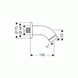 Hansgrohe - Aktiva - Zuhanyfej kar - 27438000 – 2. kép