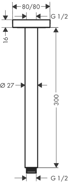 Hansgrohe - Croma Select E - Zuhanyfej kar - 27388000 – 2. kép