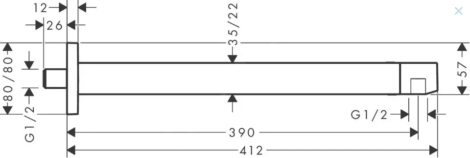 Hansgrohe - Zuhanyfej kar - 24337990 – 2. kép