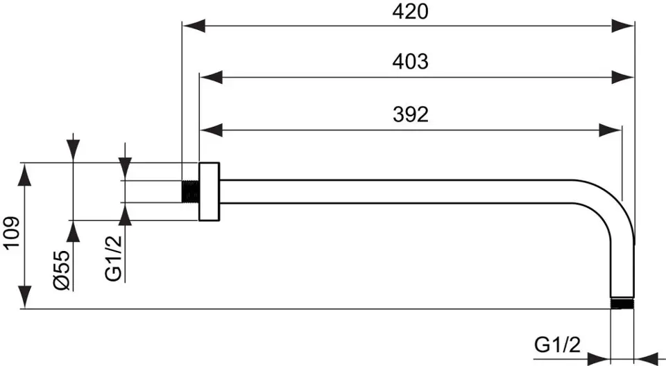 Ideal Standard - ALU+ - Zuhanyfej kar - B9445AA – 2. kép