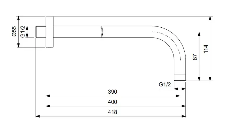 Ideal Standard - ALU+ - Zuhanyfej kar - B9445XG – 2. kép