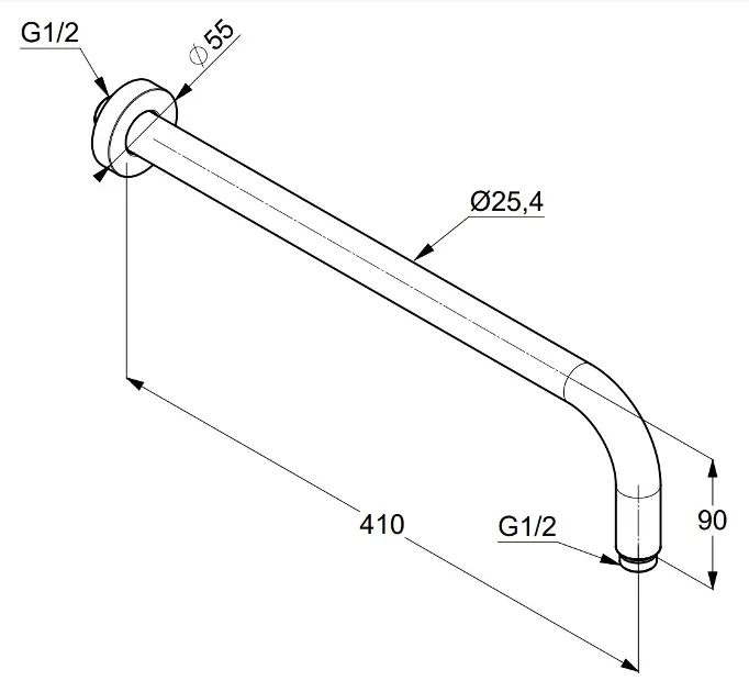 Kludi - A-Qa - Zuhanyfej kar - 6651439-00 – 2. kép