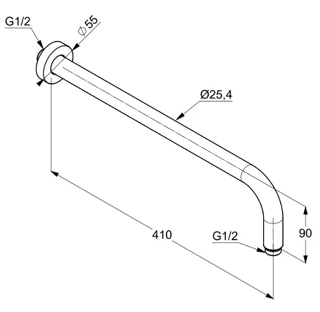 Kludi - A-Qa - Zuhanyfej kar - 6651453-00 – 2. kép