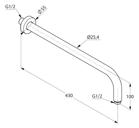 Kludi - A-Qa - Zuhanyfej kar - 66514N2-00 – 2. kép