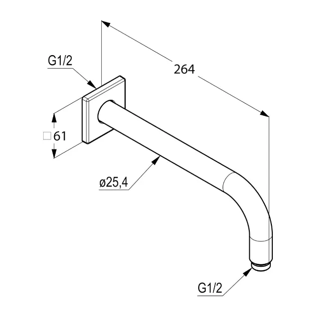 Kludi - A-Qa - Zuhanyfej kar - 6653305-00 – 2. kép
