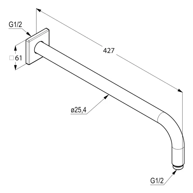 Kludi - A-Qa - Zuhanyfej kar - 6653405-00 – 2. kép