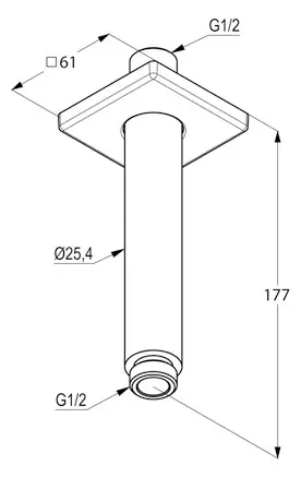Kludi - A-Qa - Zuhanyfej kar - 66535N1-00 – 2. kép