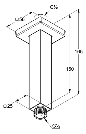 Kludi - A-Qa - Zuhanyfej kar - 66545N0-00 – 2. kép