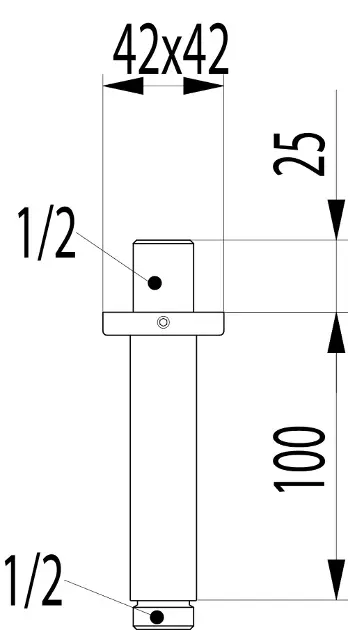 Laufen - Quadriga - Zuhanyfej kar - HF960099100001 – 2. kép