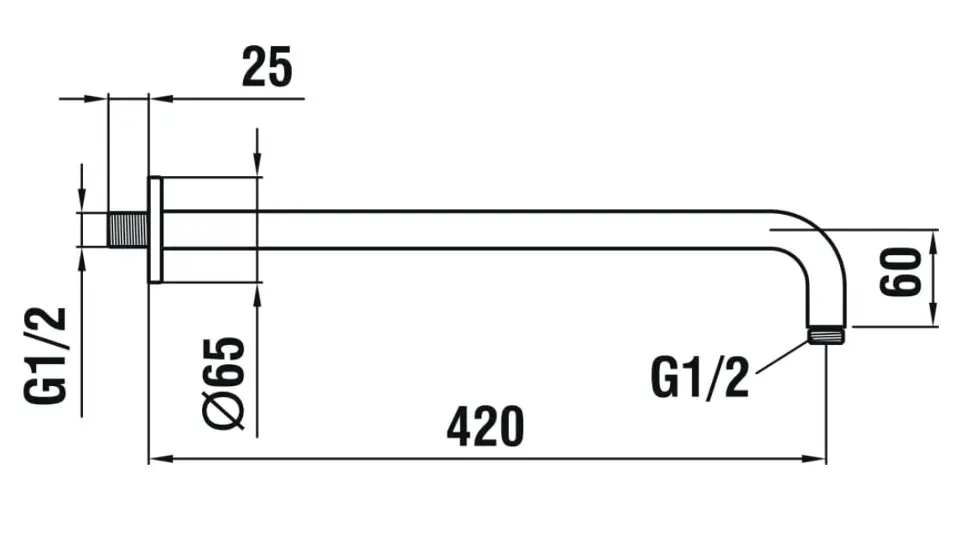 Laufen - Shower fittings - Zuhanyfej kar - HF960109465001 – 2. kép