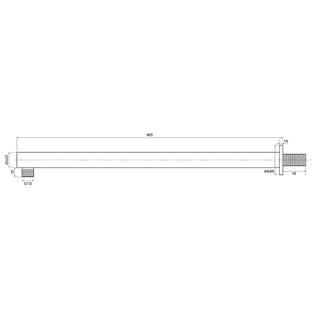Sapho - Showers - Zuhanyfej kar - SL400 – 2. kép