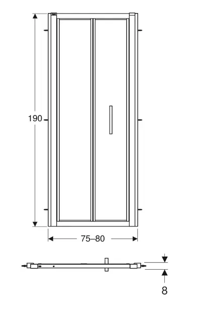 Geberit - GEO - Zuhanyajtó - 560.116.00.2 – 2. kép