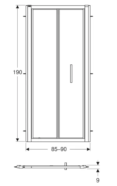 Geberit - GEO - Zuhanyajtó - 560.126.00.2 – 2. kép