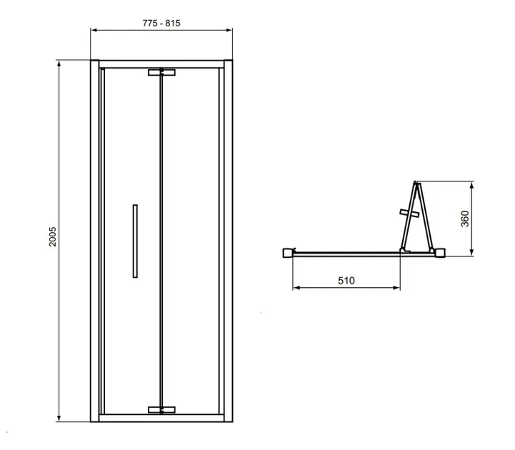 Ideal Standard - i.Life - Zuhanyajtó - T4850EO – 2. kép