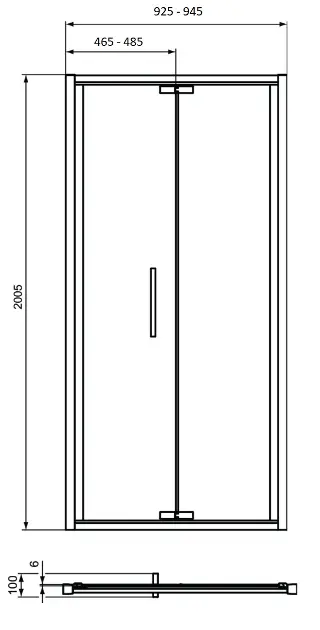 Ideal Standard - i.Life - Zuhanyajtó - T4852EO – 2. kép