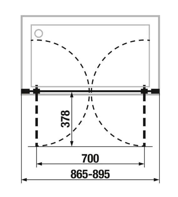 Jika - Nion - Zuhanyajtó - H2562N20006661 – 2. kép