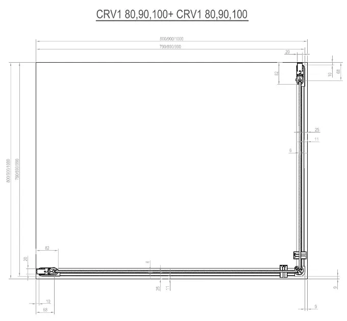 Ravak - Chrome - Zuhanyajtó - 1QV40U01Z1 – 2. kép
