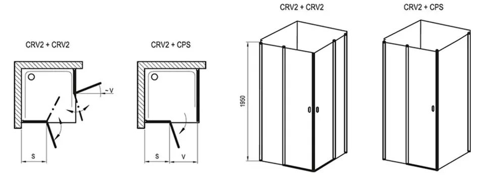 Ravak - Chrome - Zuhanyajtó - 1QVG0U00Z1 – 4. kép