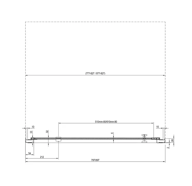 Ravak - Nexty - Zuhanyajtó - 03O70E01Z1 – 2. kép