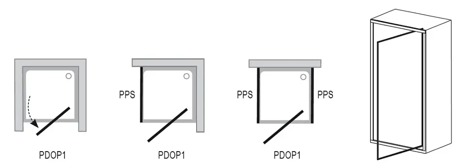 Ravak - Pivot - Zuhanyajtó - 03G40100Z1 – 3. kép