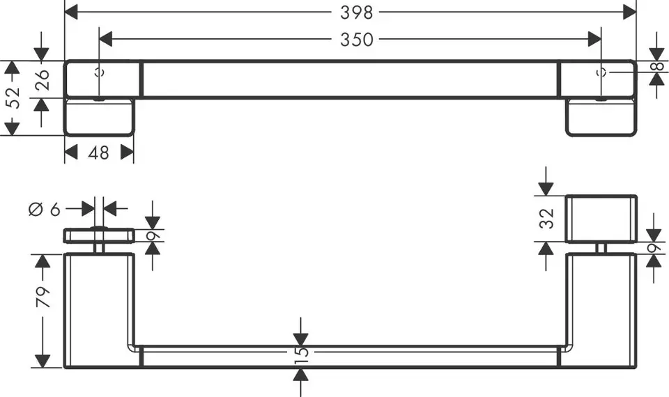 Hansgrohe - AddStoris - Zuhanykabin kiegészítő - 41759140 – 2. kép