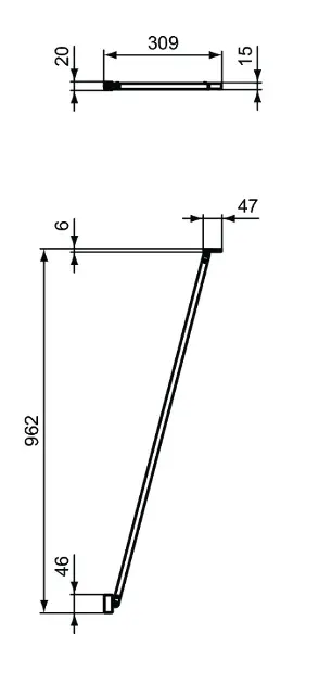 Ideal Standard - Connect 2 - Zuhanykabin kiegészítő - K9381V3 – 2. kép