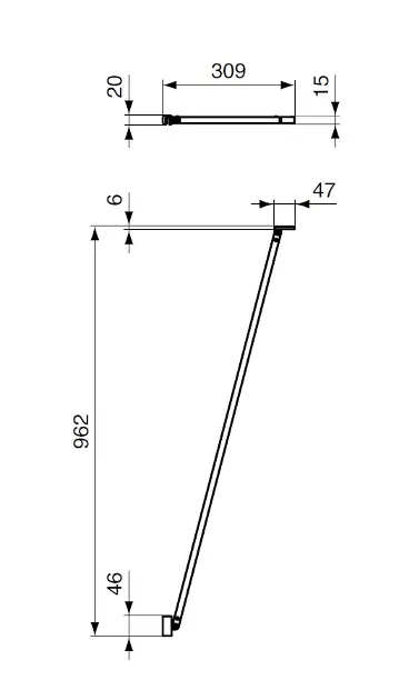 Ideal Standard - Connect 2 - Zuhanykabin kiegészítő - K9381VA – 2. kép